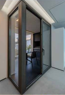 Sliding door, interior view