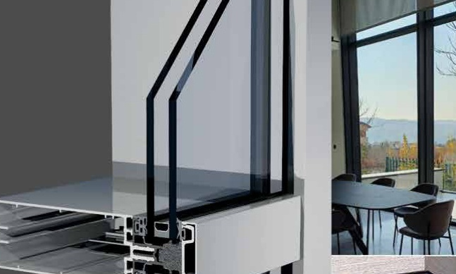 Curtain wall profile render