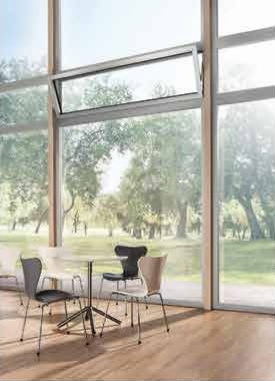 Opening window to a garden view